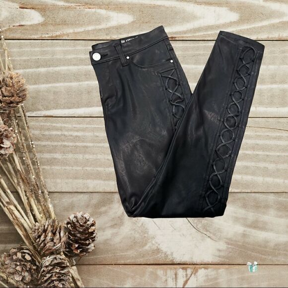 Size 27 BlaNK NYC Faux Leather The Reade Crop Skinny Leg - Picture 6 of 6